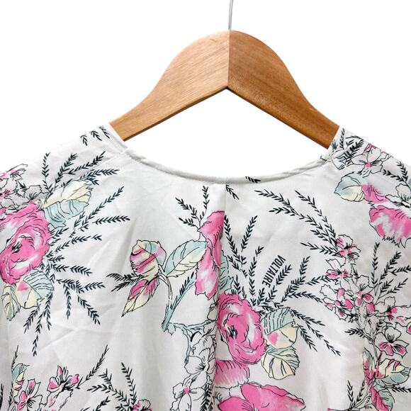 Zadig & Voltaire Ruffle Silk Mini Dress Roses Print Women’s Size XS‎ - Picture 7 of 9